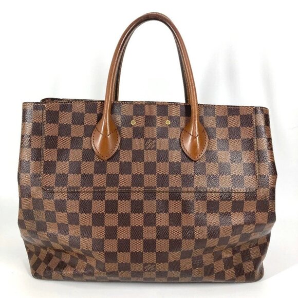 LOUIS VUITTON N41273 Damier Ascot Bag Tote Bag Hand Bag Damier Canvas Brown - Picture 2 of 16